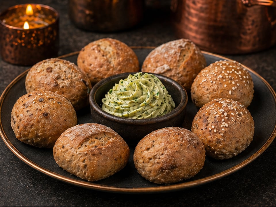 Piccoli panini z masłem ziołowym